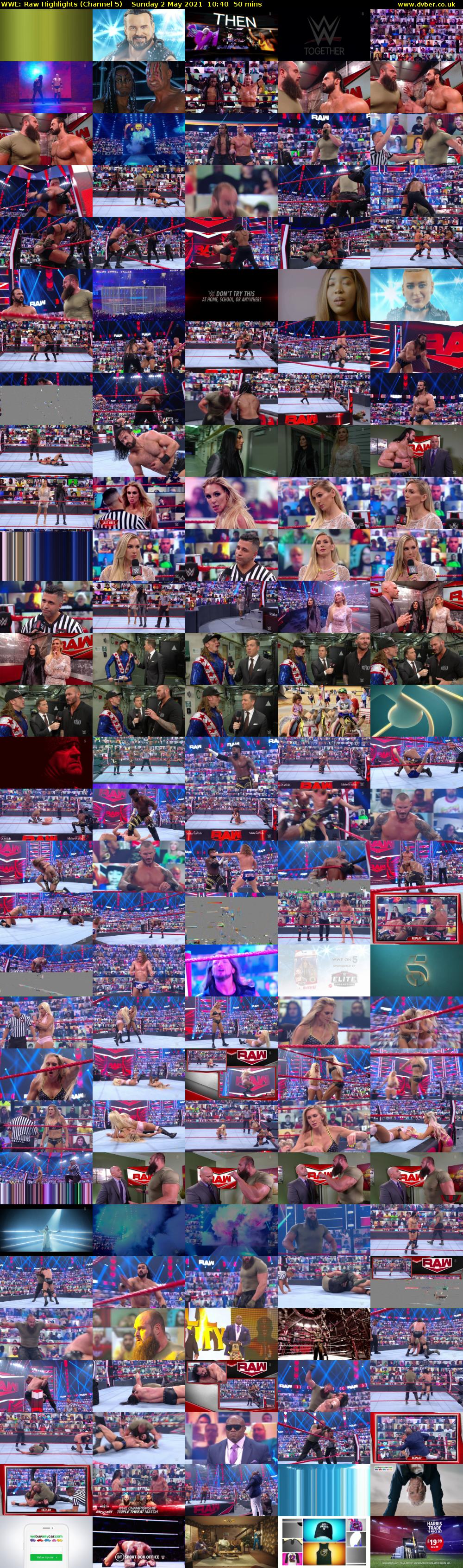 WWE: Raw Highlights (Channel 5) Sunday 2 May 2021 10:40 - 11:30
