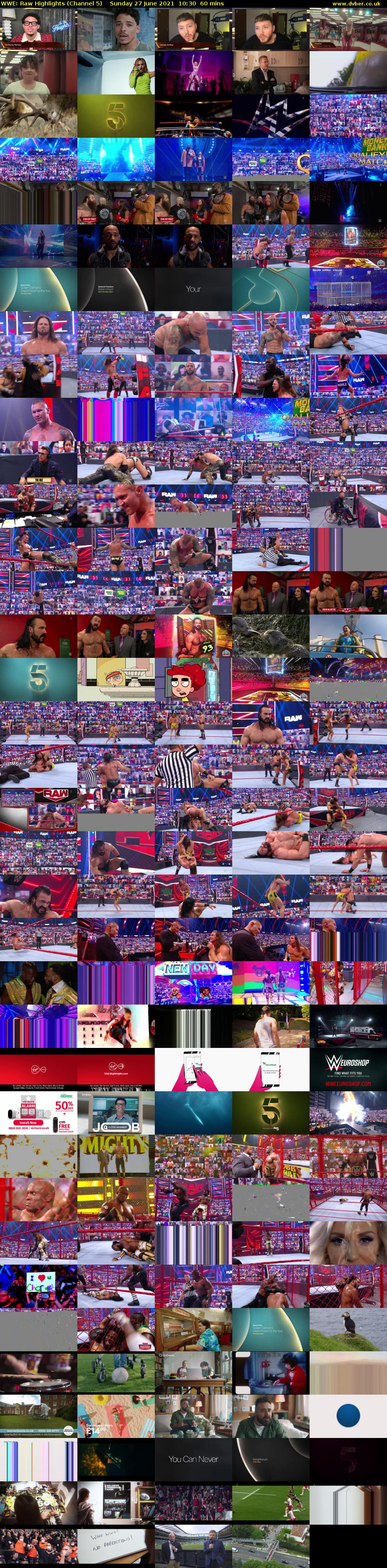 WWE: Raw Highlights (Channel 5) Sunday 27 June 2021 10:30 - 11:30