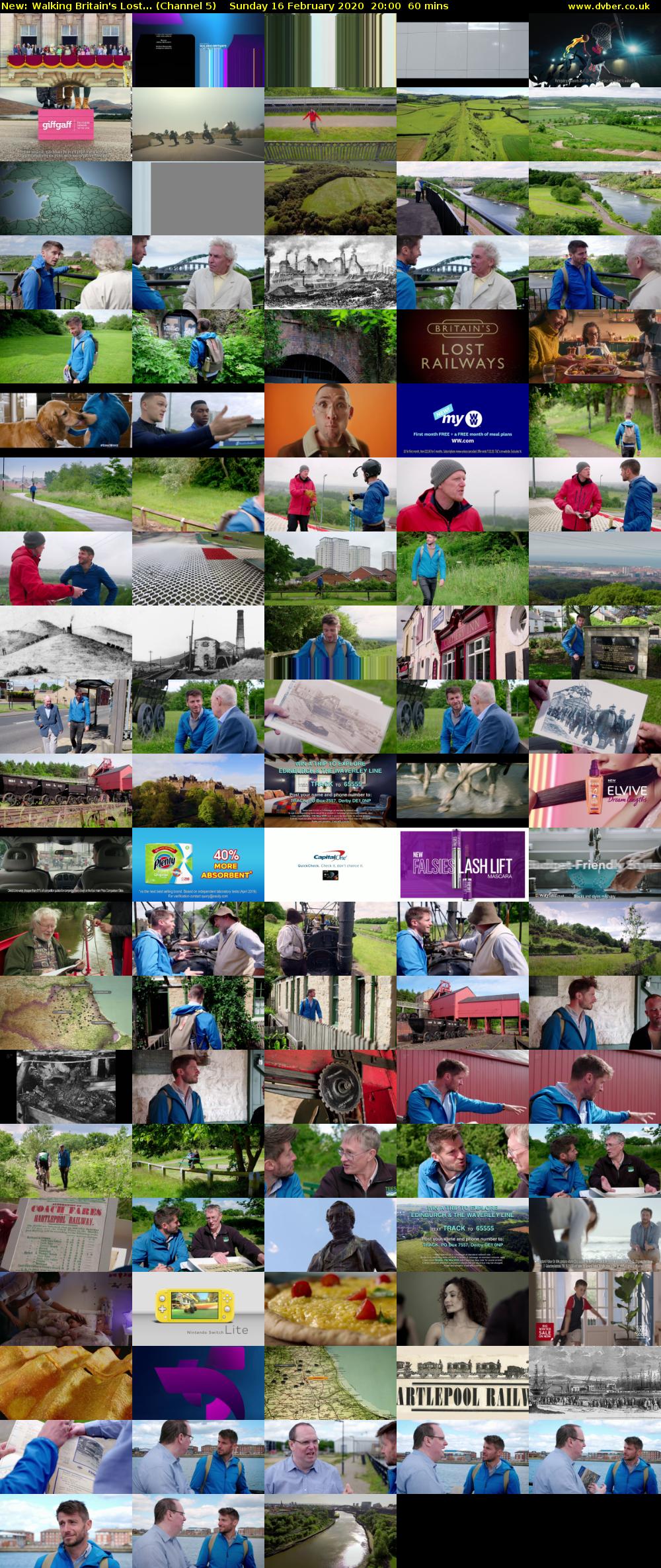 Walking Britain's Lost... (Channel 5) Sunday 16 February 2020 20:00 - 21:00