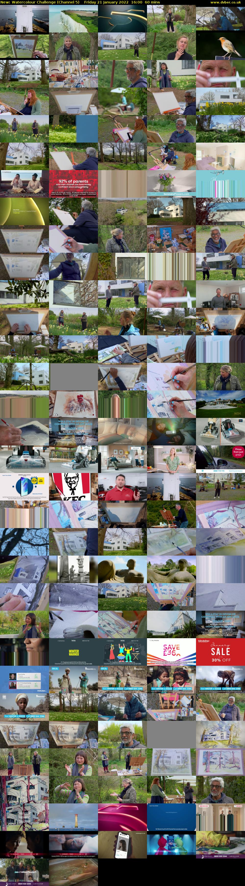 Watercolour Challenge (Channel 5) Friday 21 January 2022 16:00 - 17:00