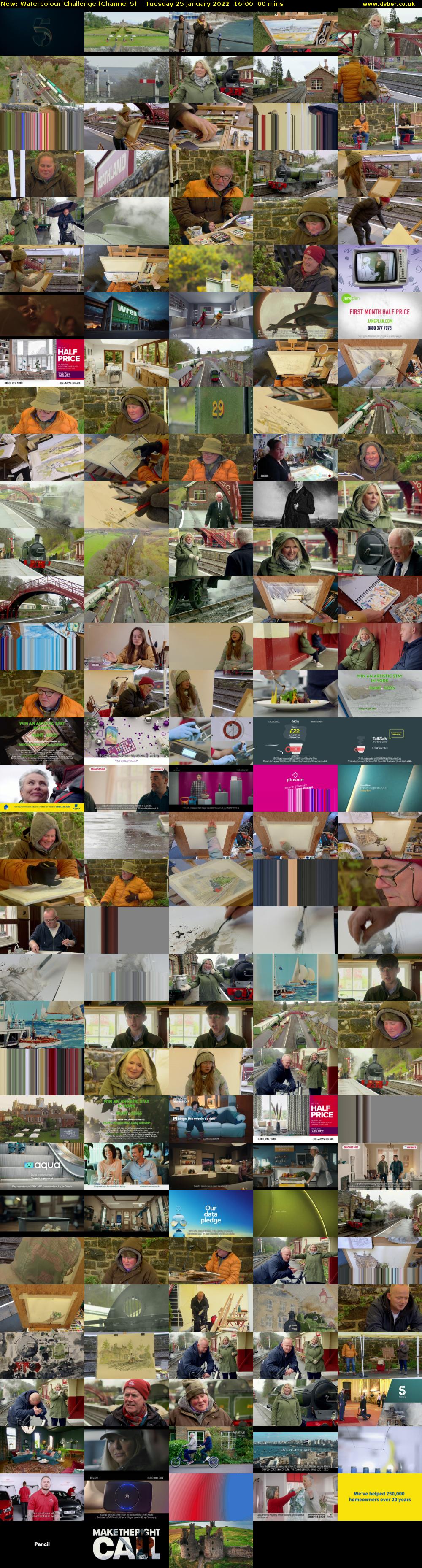 Watercolour Challenge (Channel 5) Tuesday 25 January 2022 16:00 - 17:00