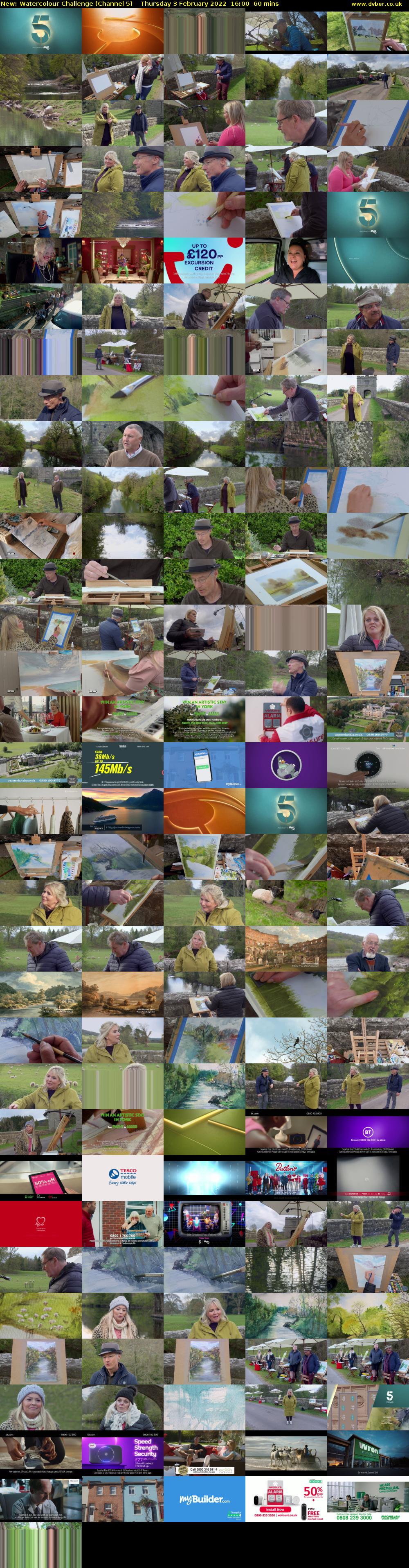 Watercolour Challenge (Channel 5) Thursday 3 February 2022 16:00 - 17:00
