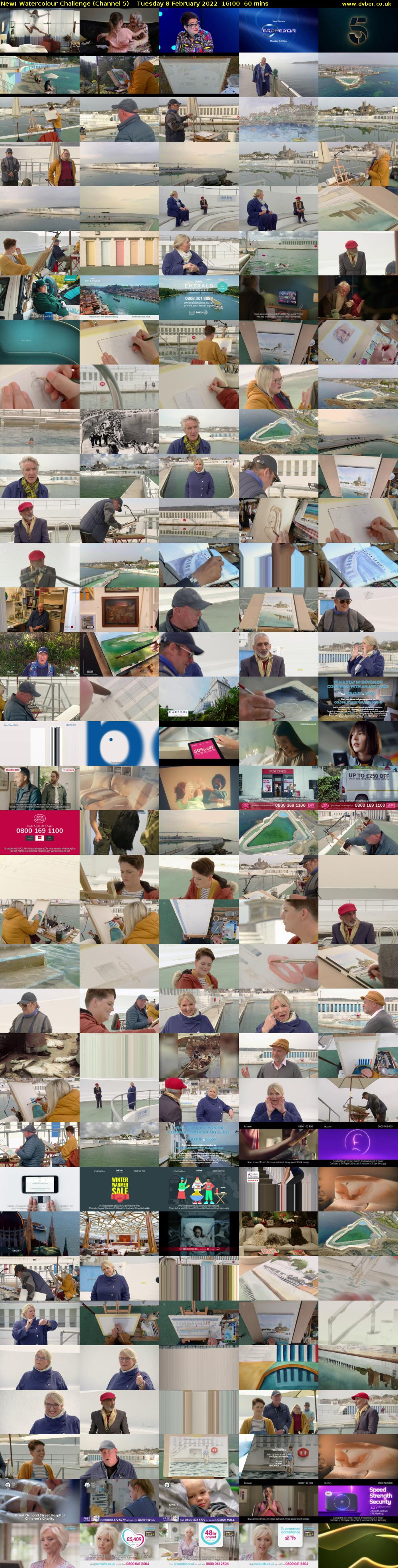Watercolour Challenge (Channel 5) Tuesday 8 February 2022 16:00 - 17:00