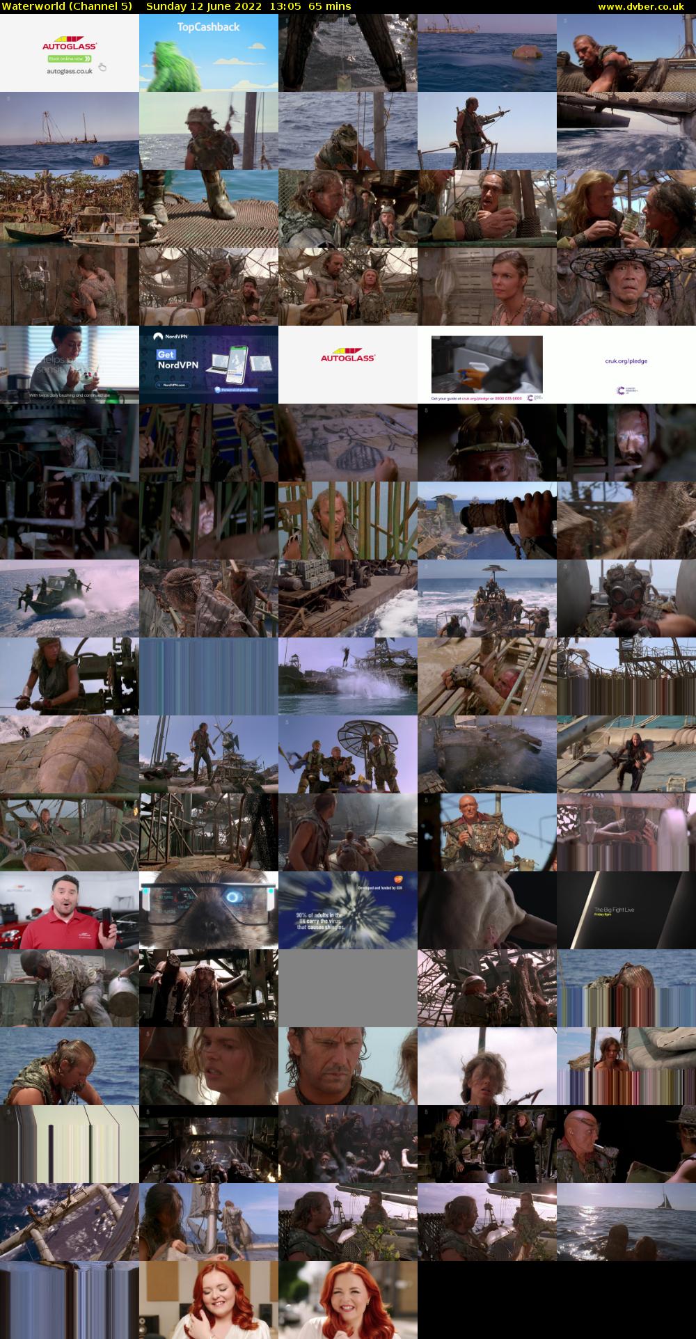 Waterworld (Channel 5) Sunday 12 June 2022 13:05 - 14:10