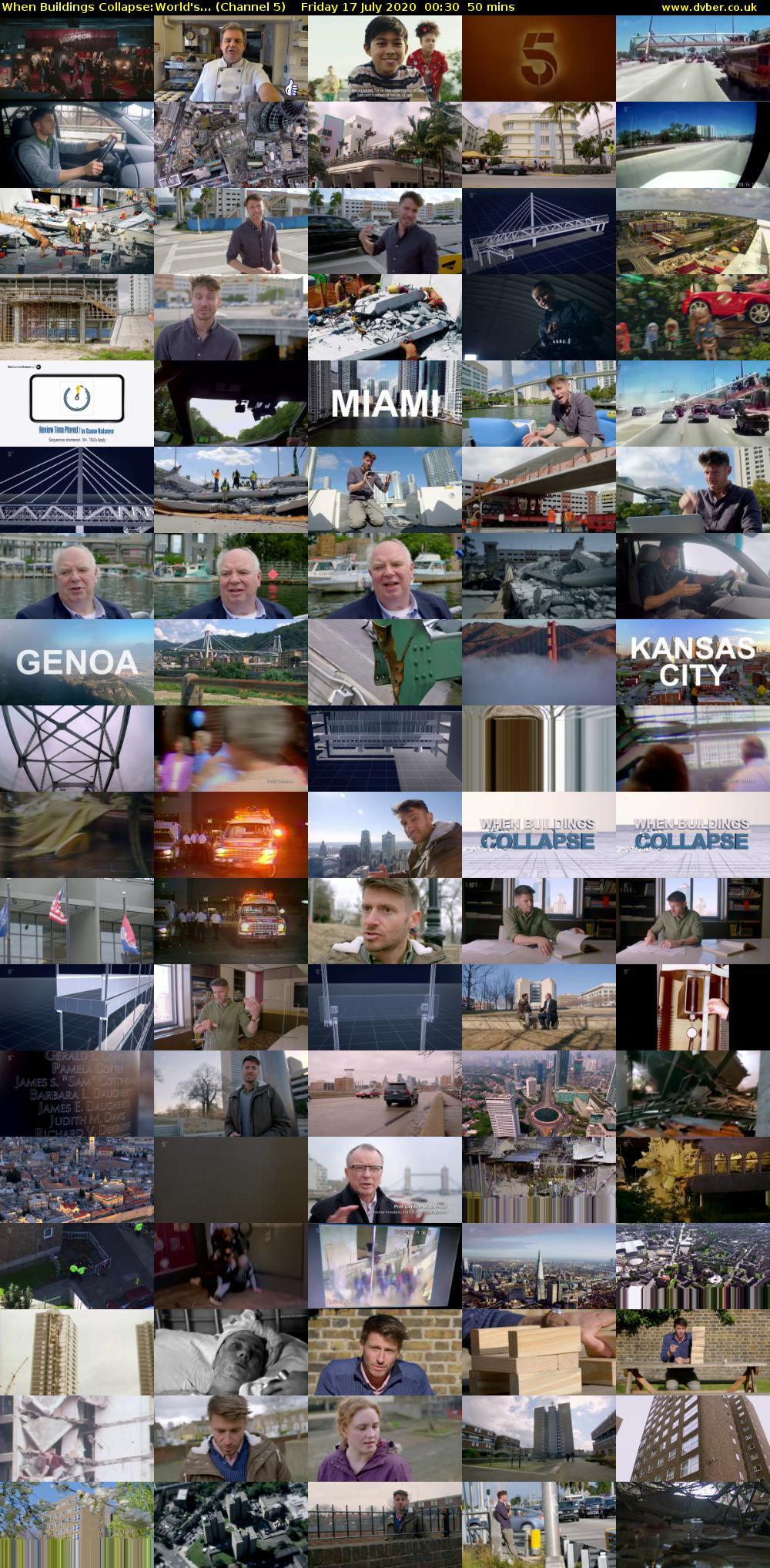 When Buildings Collapse:World's... (Channel 5) Friday 17 July 2020 00:30 - 01:20