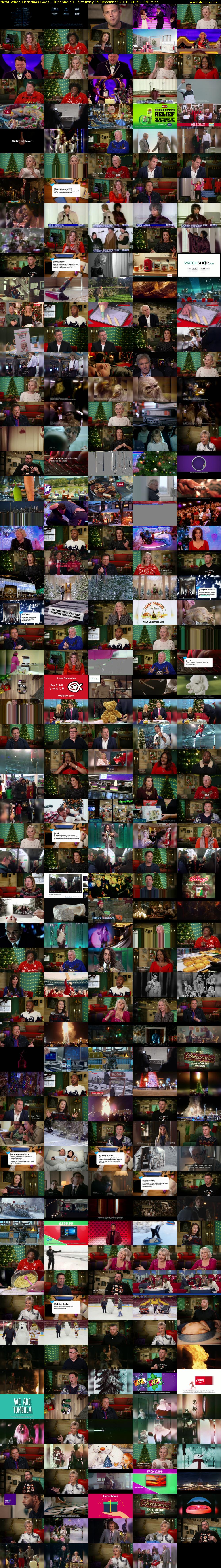 When Christmas Goes... (Channel 5) Saturday 15 December 2018 21:25 - 00:15