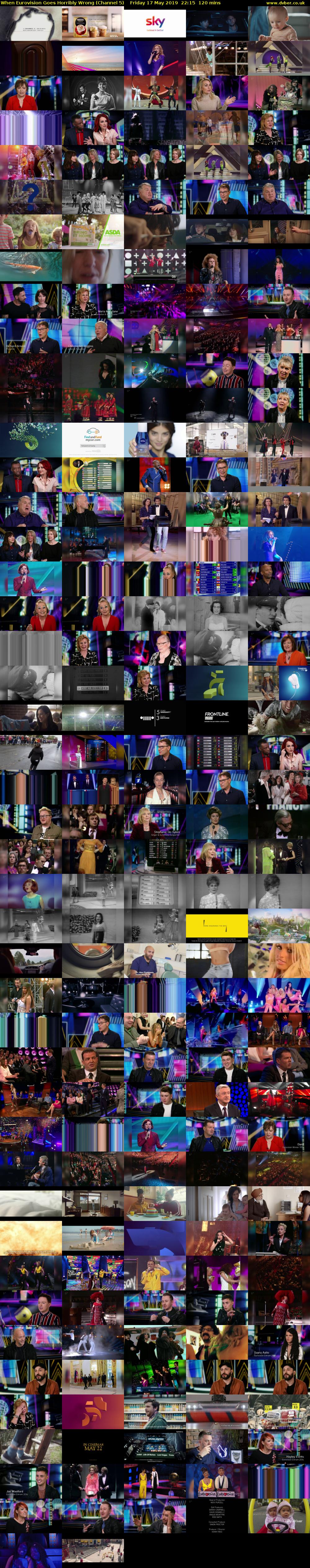When Eurovision Goes Horribly Wrong (Channel 5) Friday 17 May 2019 22:15 - 00:15