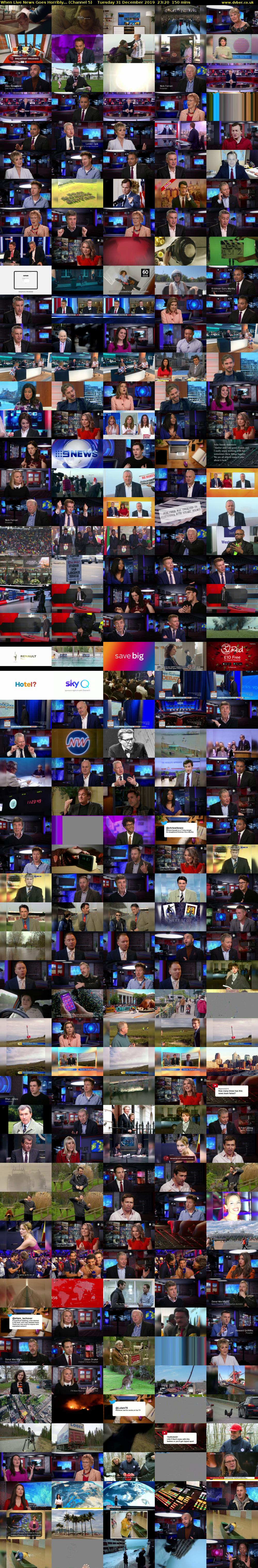 When Live News Goes Horribly... (Channel 5) Tuesday 31 December 2019 23:20 - 01:50