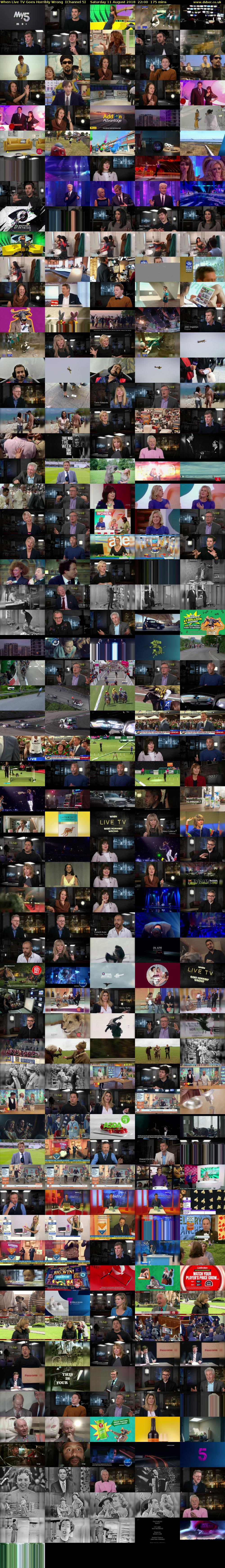 When Live TV Goes Horribly Wrong  (Channel 5) Saturday 11 August 2018 22:00 - 00:55