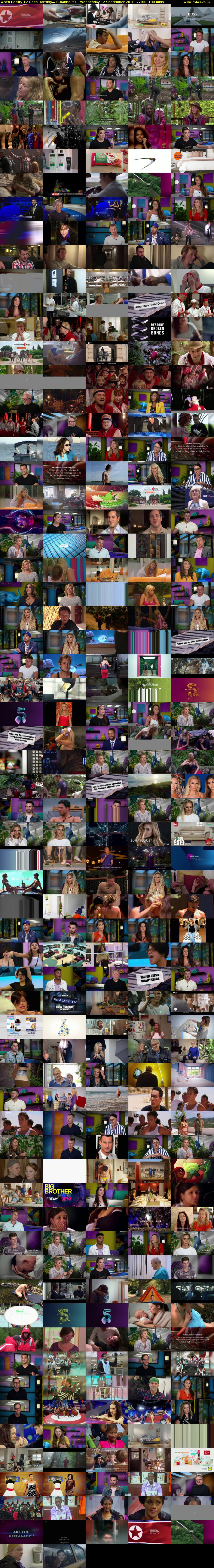 When Reality TV Goes Horribly... (Channel 5) Wednesday 12 September 2018 22:00 - 01:00