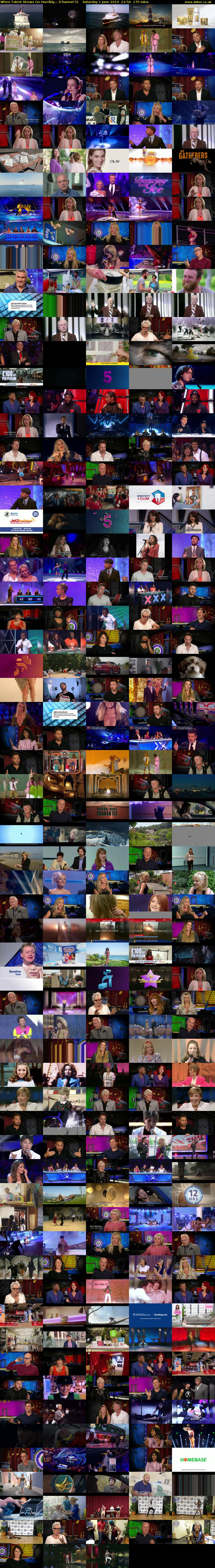 When Talent Shows Go Horribly... (Channel 5) Saturday 1 June 2019 21:50 - 00:45