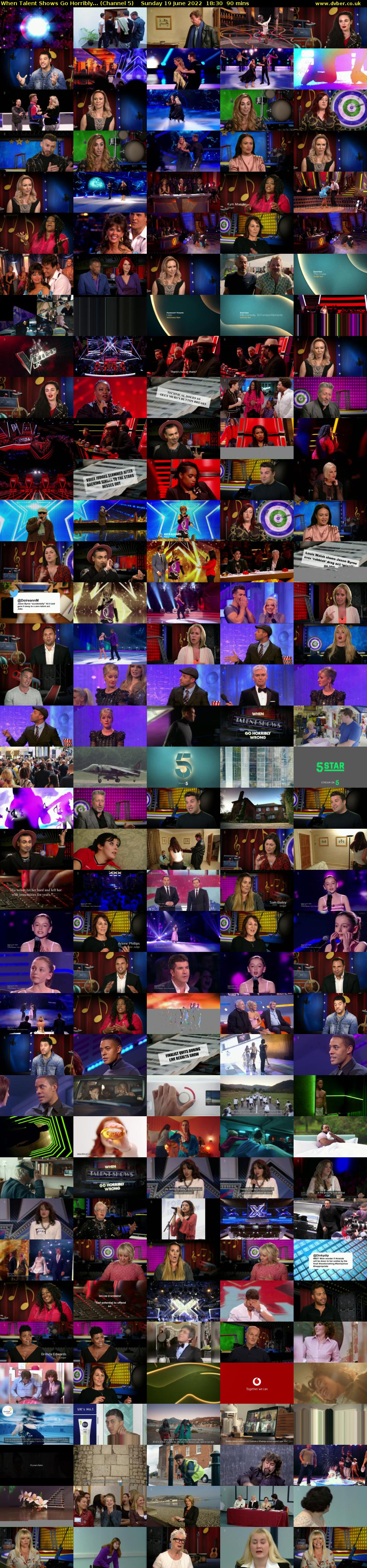 When Talent Shows Go Horribly... (Channel 5) Sunday 19 June 2022 18:30 - 20:00