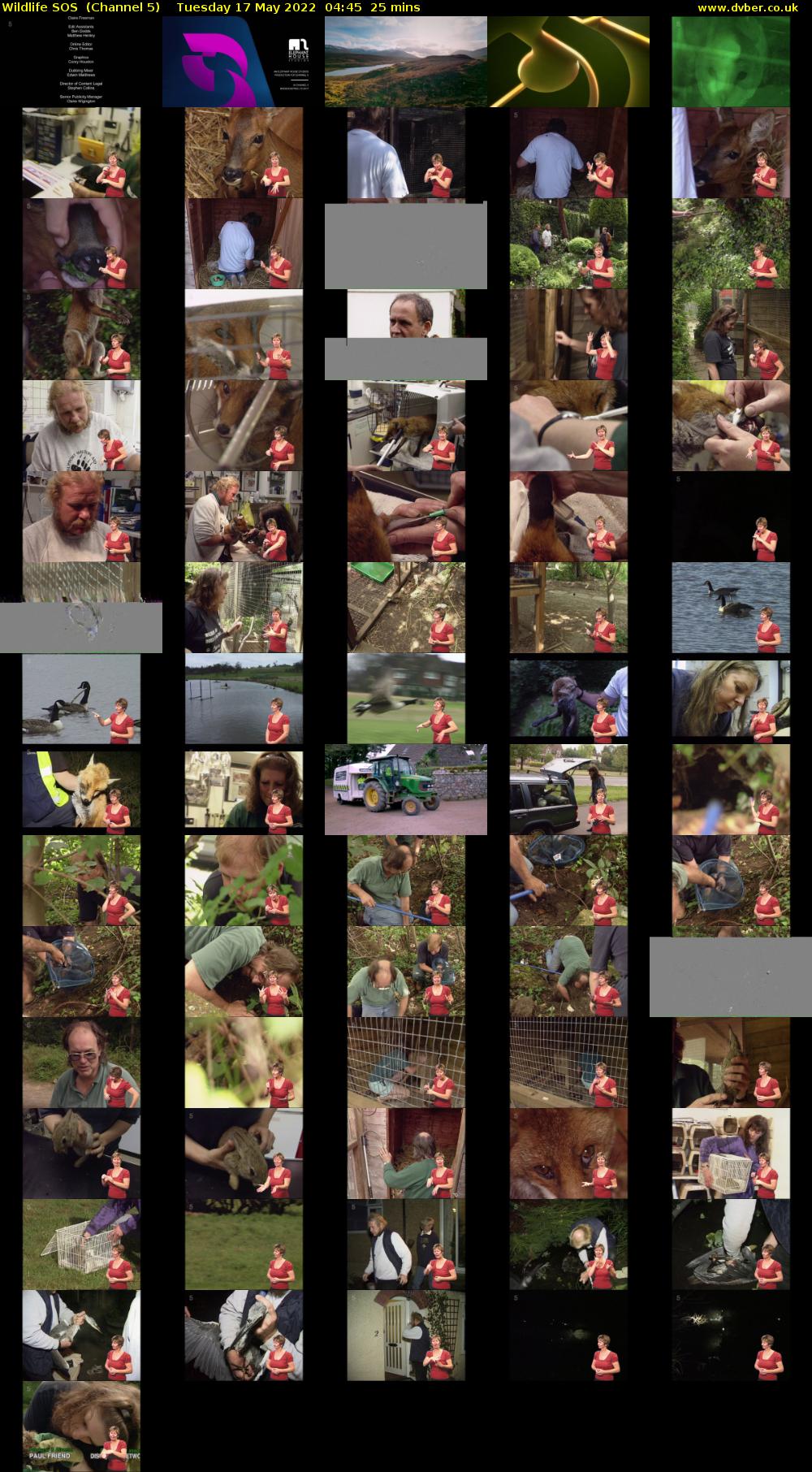 Wildlife SOS  (Channel 5) Tuesday 17 May 2022 04:45 - 05:10