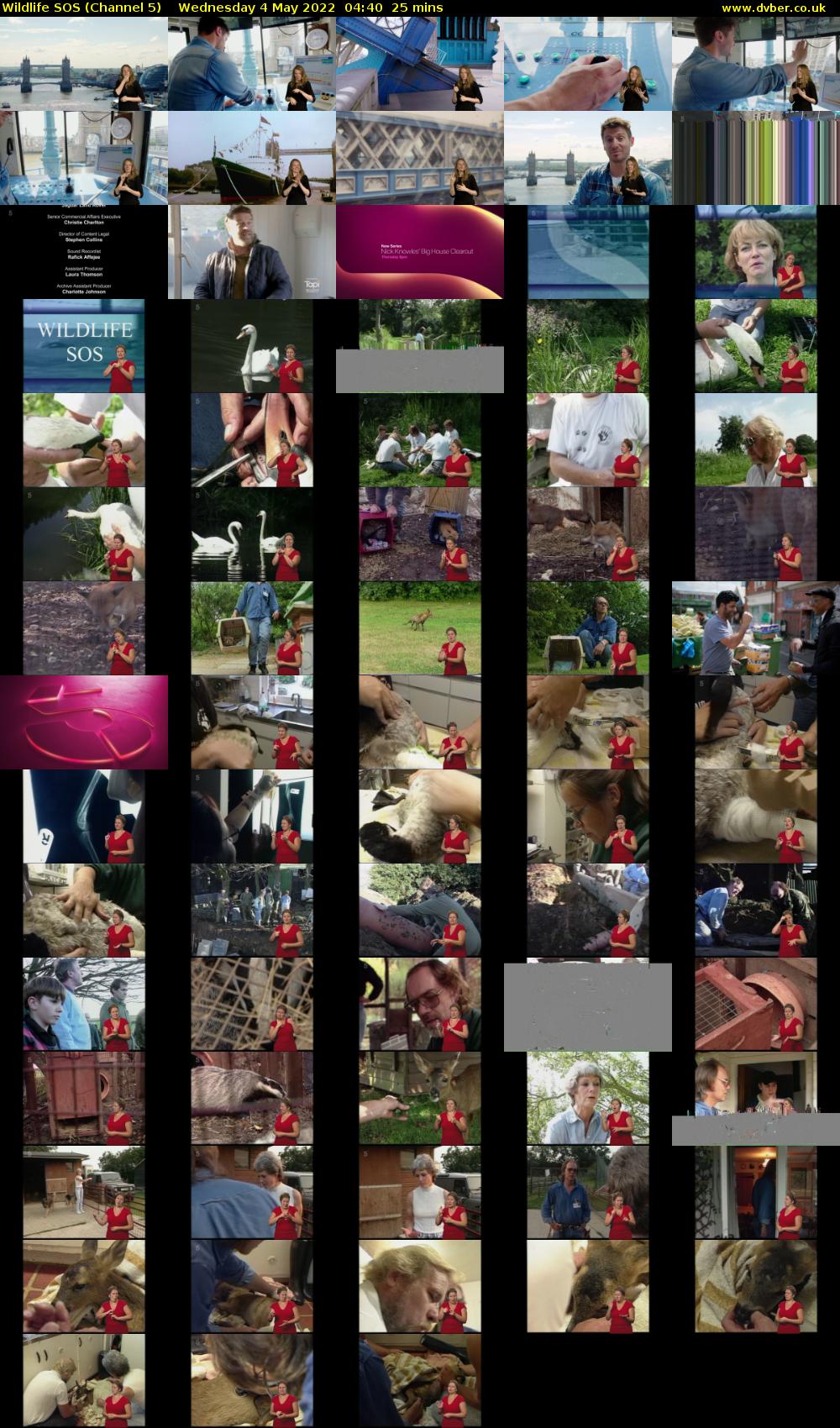 Wildlife SOS (Channel 5) Wednesday 4 May 2022 04:40 - 05:05
