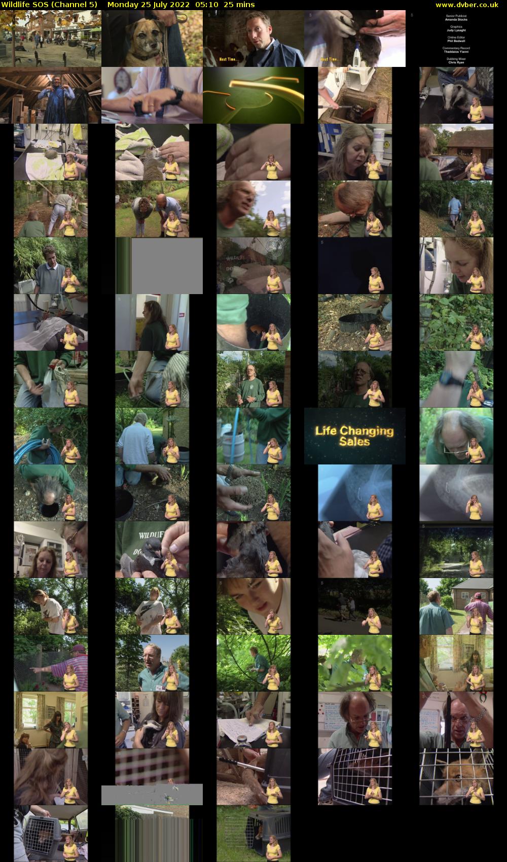 Wildlife SOS (Channel 5) Monday 25 July 2022 05:10 - 05:35
