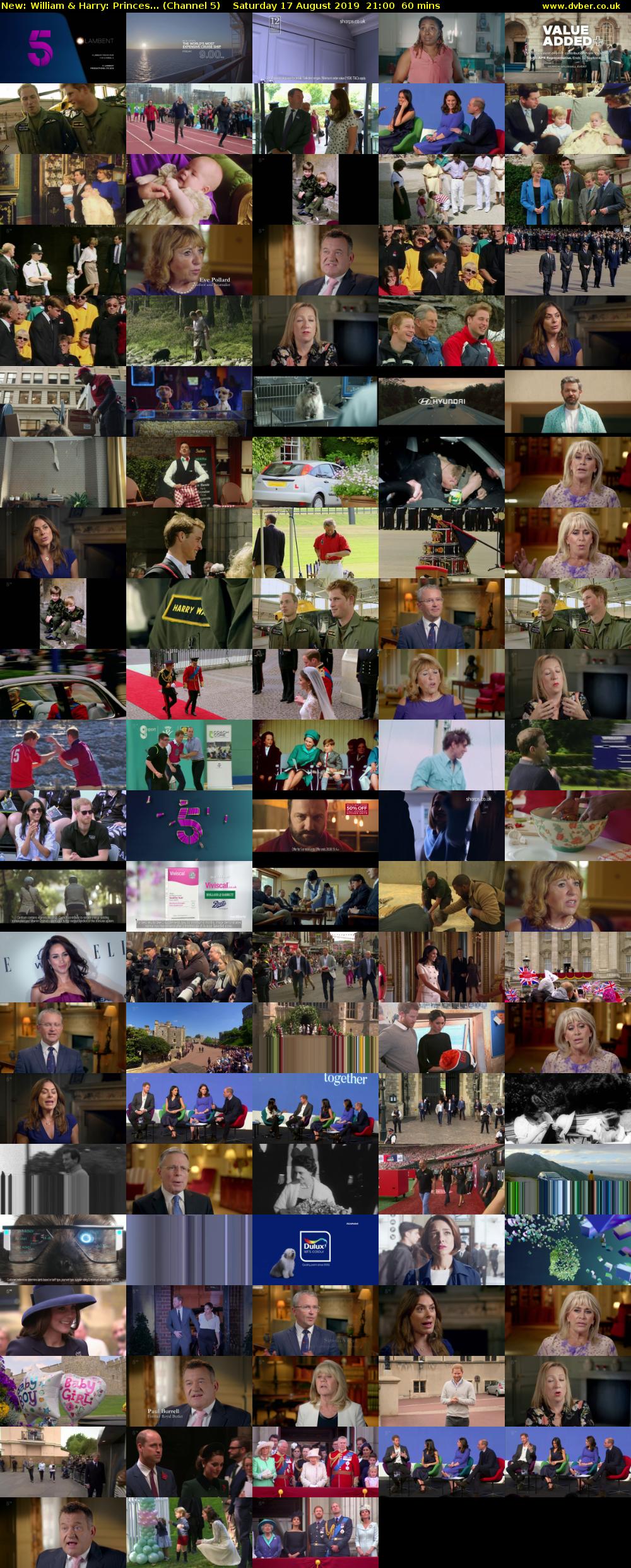 William & Harry: Princes... (Channel 5) Saturday 17 August 2019 21:00 - 22:00