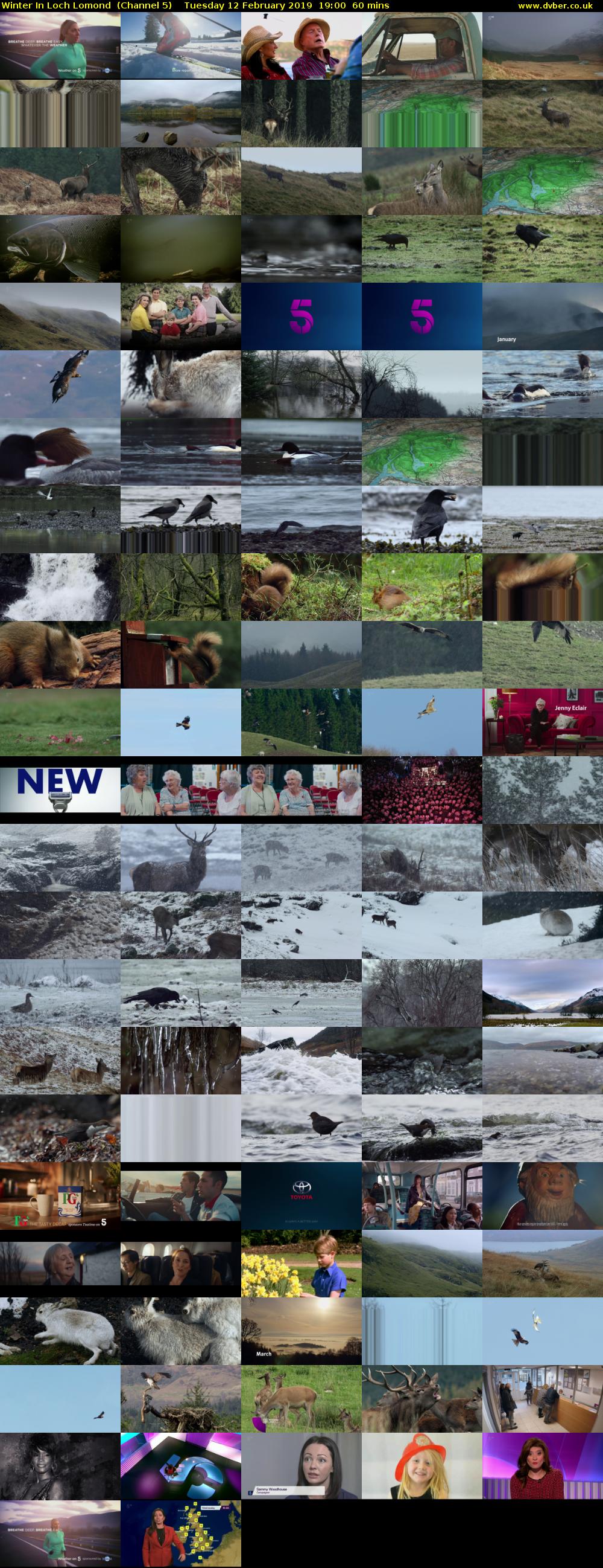 Winter In Loch Lomond  (Channel 5) Tuesday 12 February 2019 19:00 - 20:00