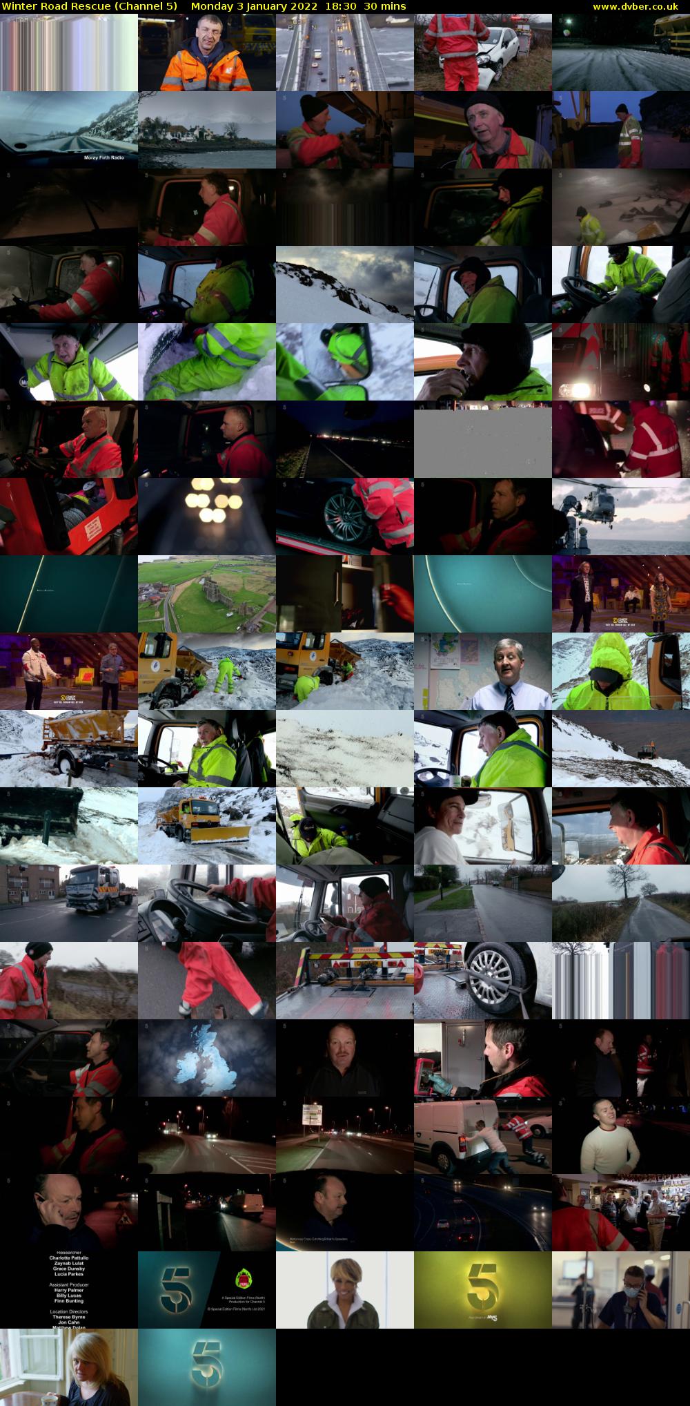 Winter Road Rescue (Channel 5) Monday 3 January 2022 18:30 - 19:00
