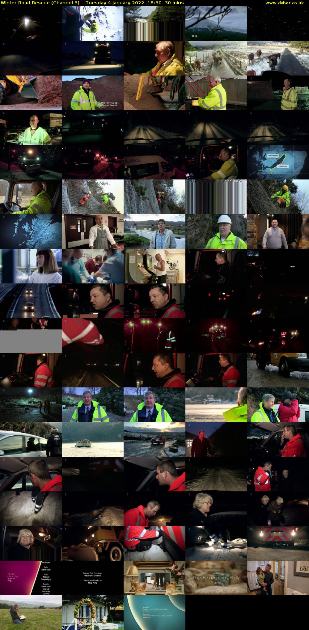 Winter Road Rescue (Channel 5) Tuesday 4 January 2022 18:30 - 19:00