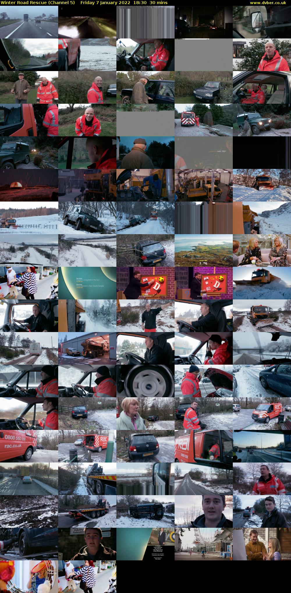 Winter Road Rescue (Channel 5) Friday 7 January 2022 18:30 - 19:00