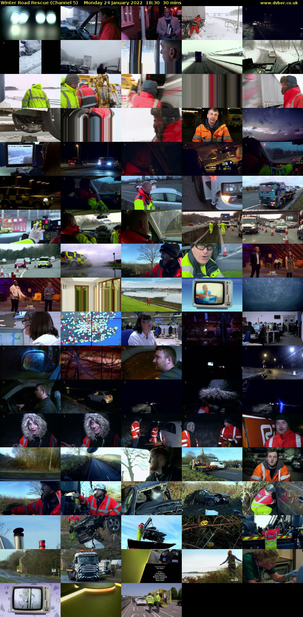 Winter Road Rescue (Channel 5) Monday 24 January 2022 18:30 - 19:00