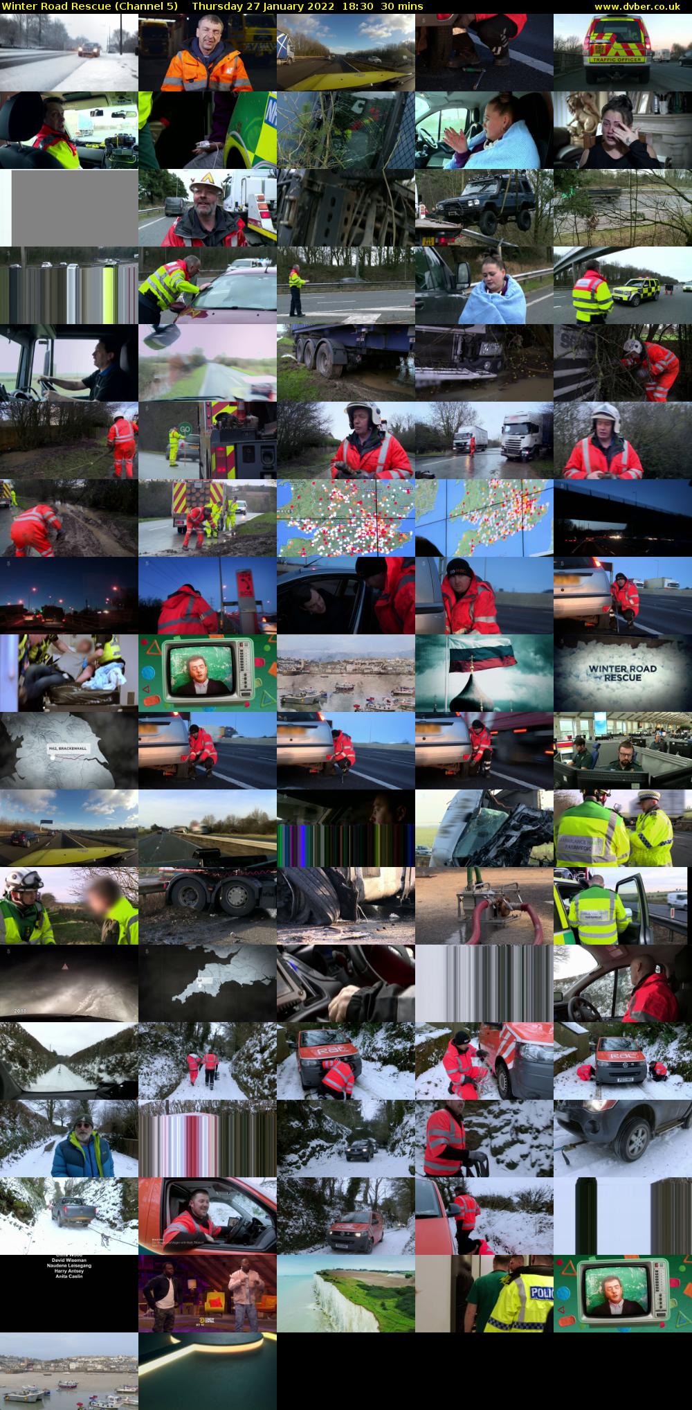 Winter Road Rescue (Channel 5) Thursday 27 January 2022 18:30 - 19:00