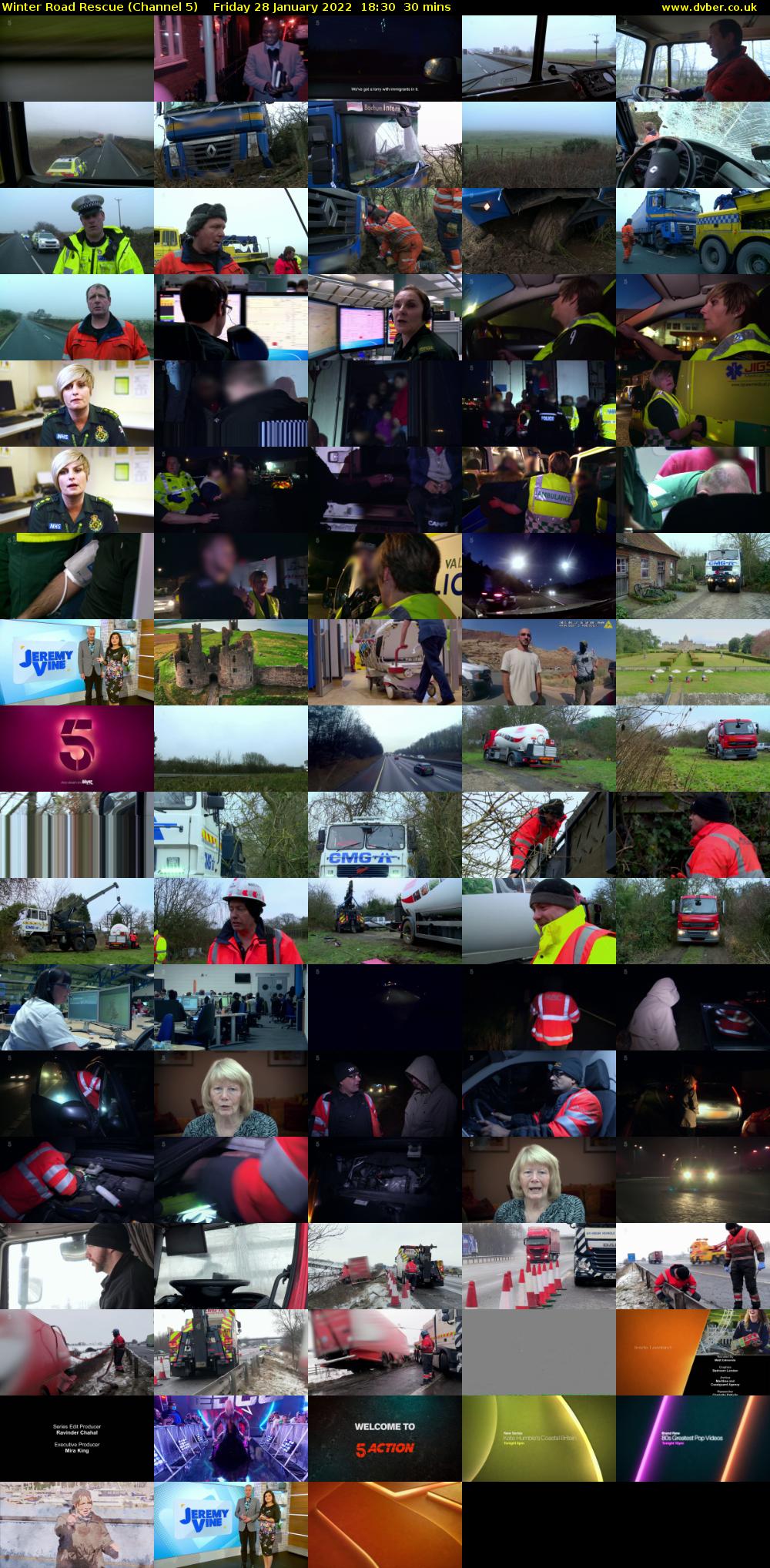 Winter Road Rescue (Channel 5) Friday 28 January 2022 18:30 - 19:00