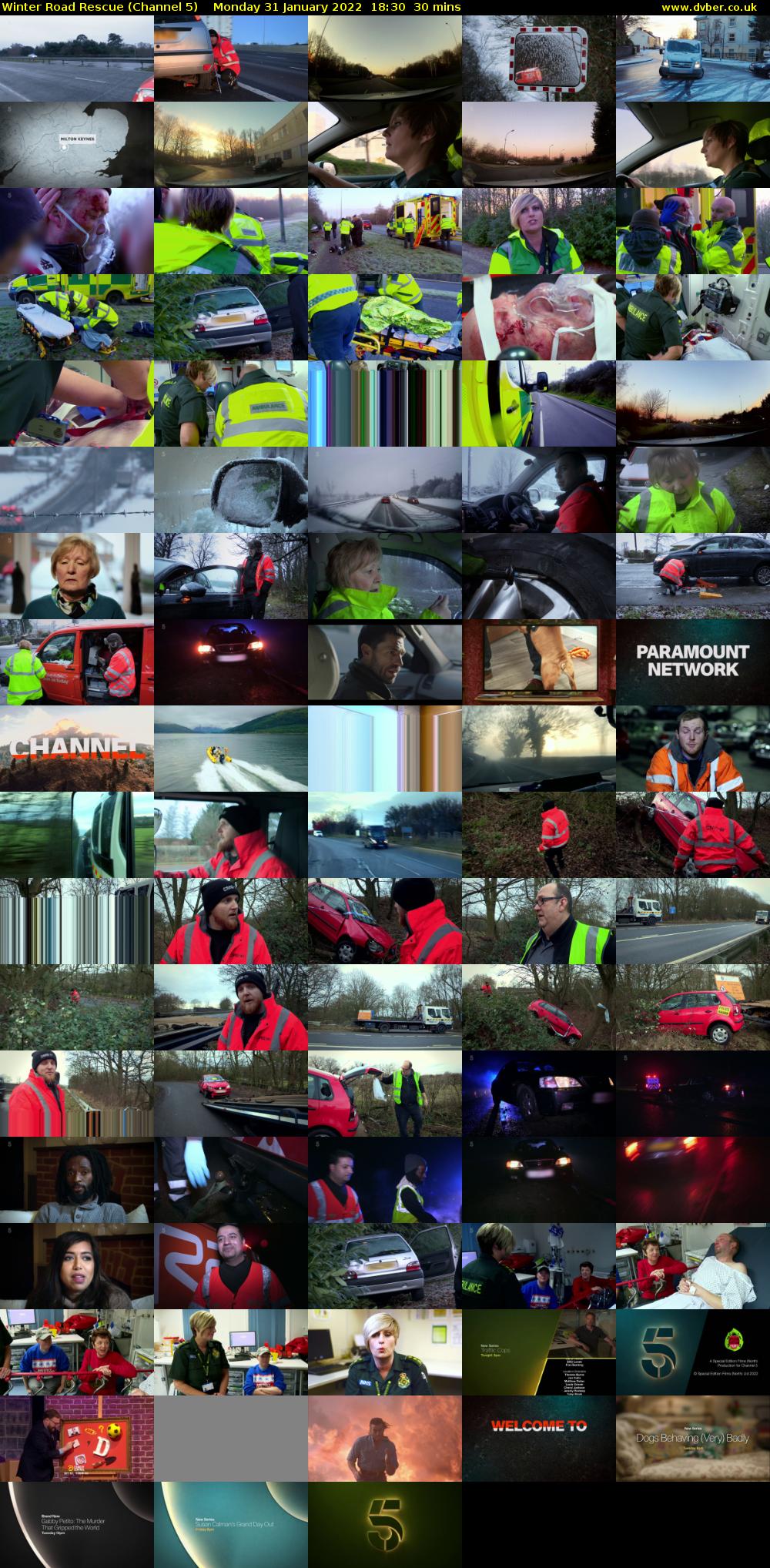 Winter Road Rescue (Channel 5) Monday 31 January 2022 18:30 - 19:00