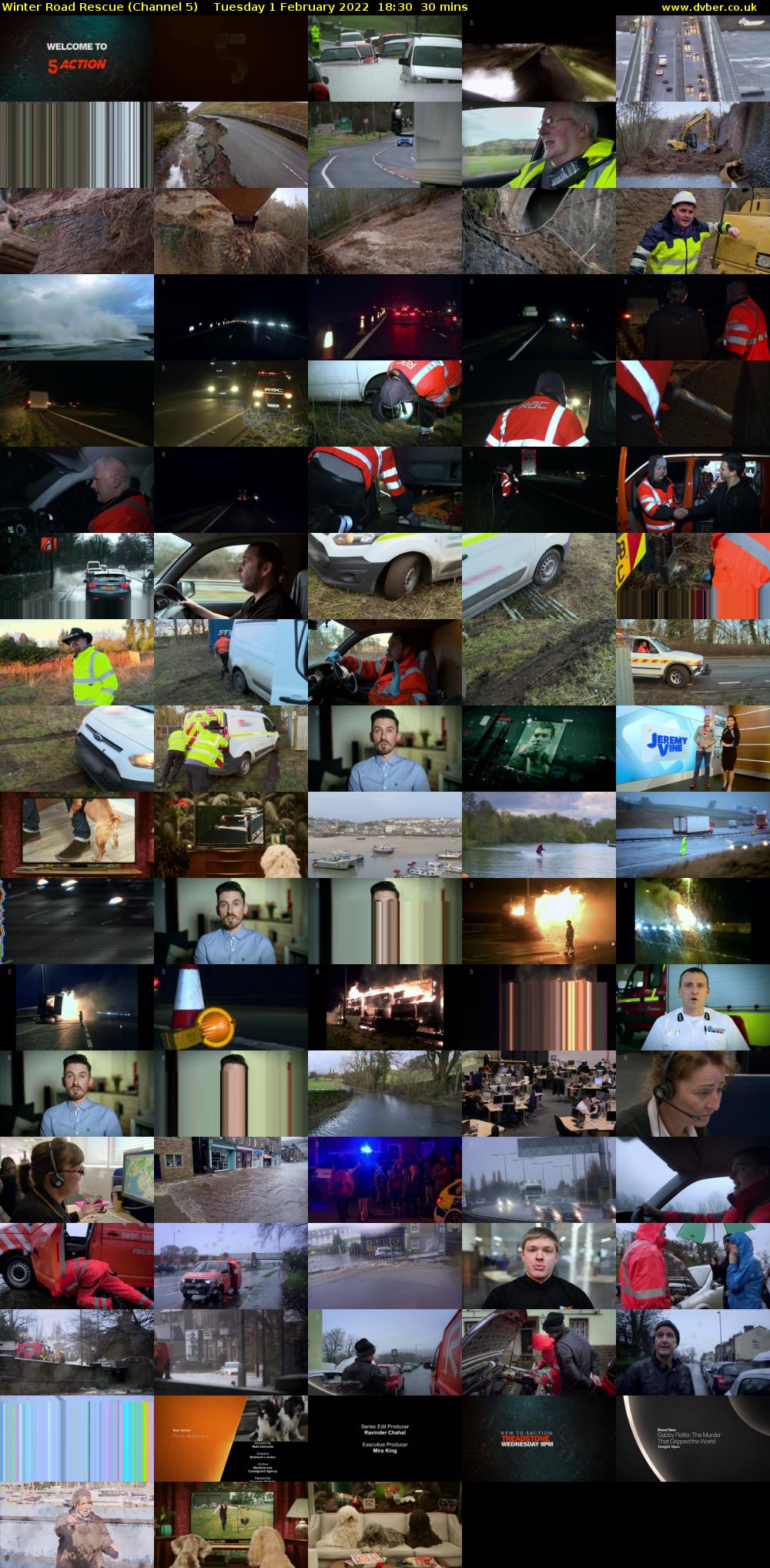 Winter Road Rescue (Channel 5) Tuesday 1 February 2022 18:30 - 19:00