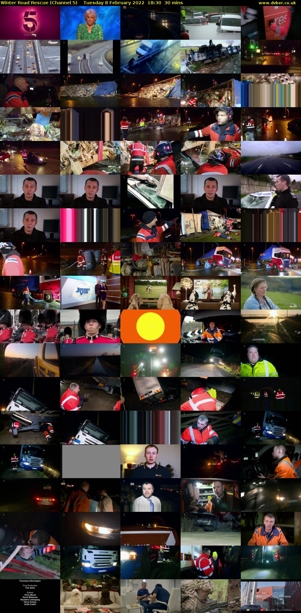 Winter Road Rescue (Channel 5) Tuesday 8 February 2022 18:30 - 19:00