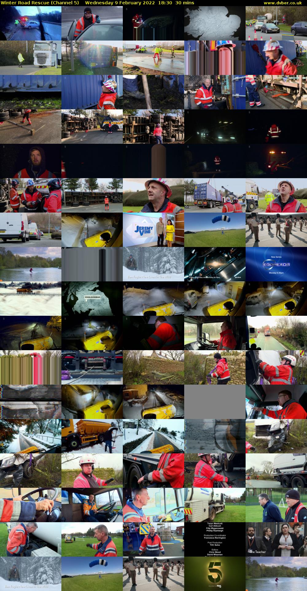 Winter Road Rescue (Channel 5) Wednesday 9 February 2022 18:30 - 19:00