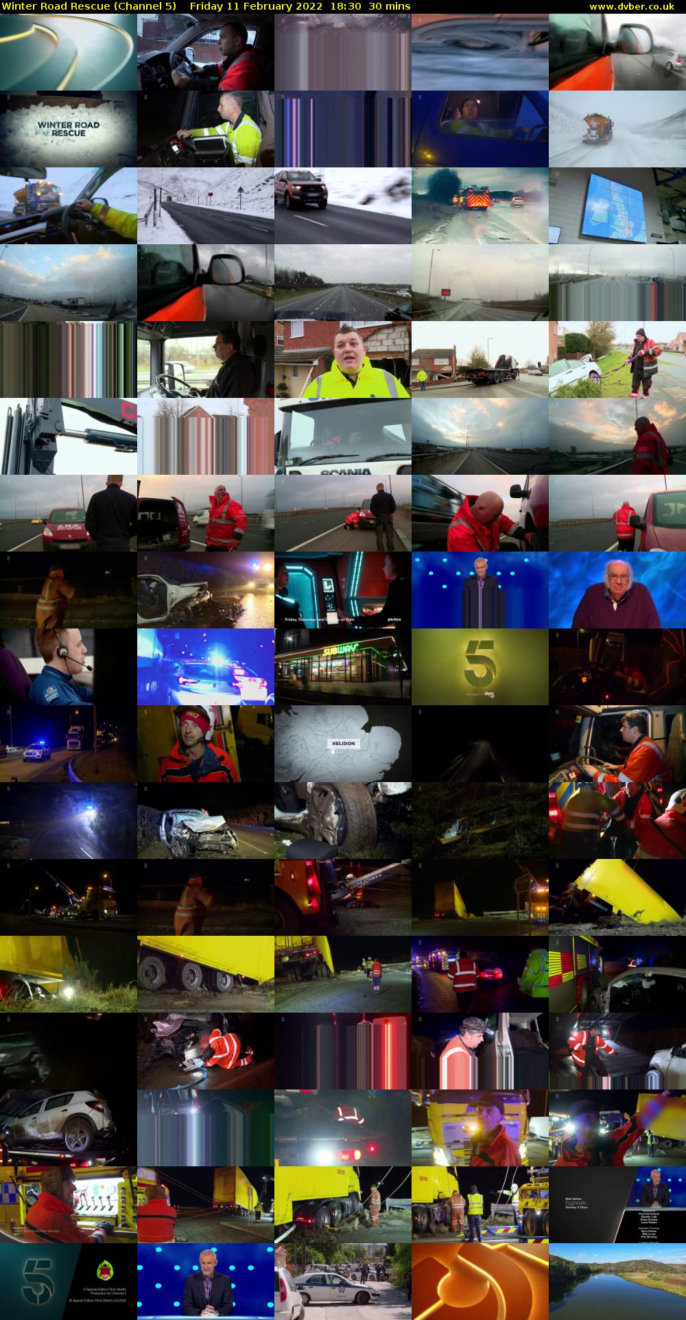 Winter Road Rescue (Channel 5) Friday 11 February 2022 18:30 - 19:00