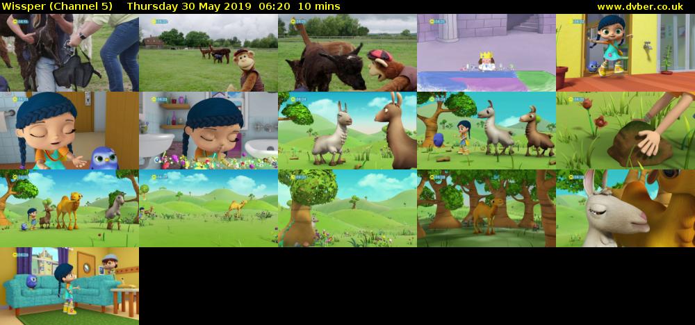 Wissper (Channel 5) Thursday 30 May 2019 06:20 - 06:30