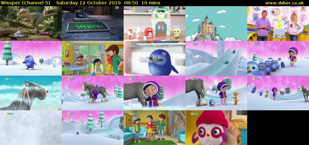 Wissper (Channel 5) Saturday 12 October 2019 08:50 - 09:00