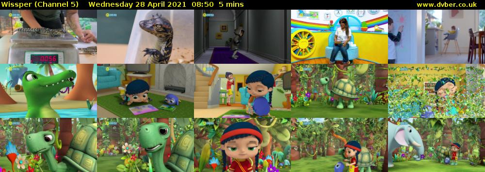 Wissper (Channel 5) Wednesday 28 April 2021 08:50 - 08:55