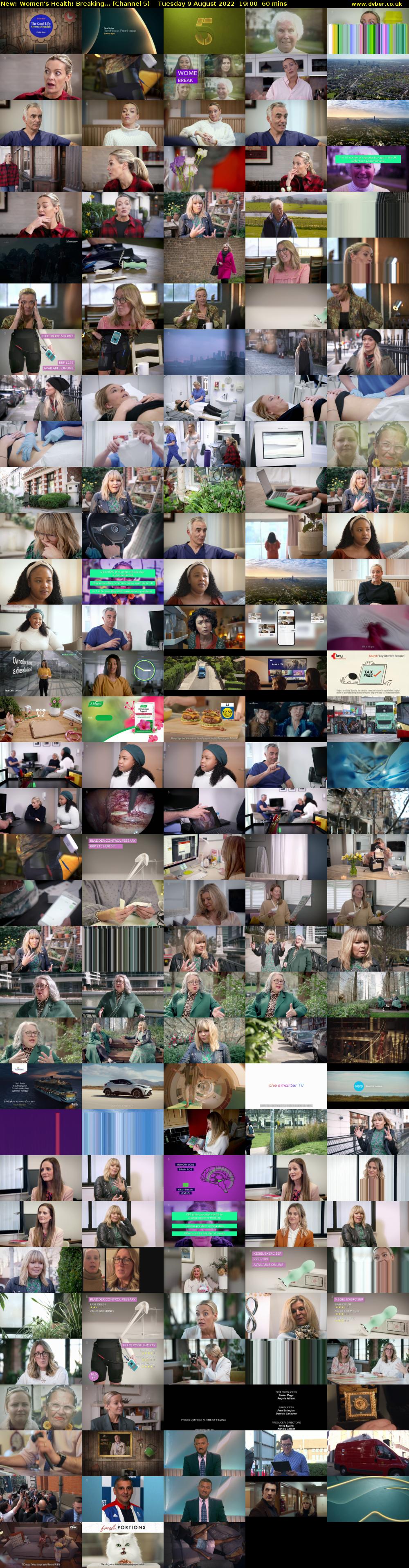 Women's Health: Breaking... (Channel 5) Tuesday 9 August 2022 19:00 - 20:00