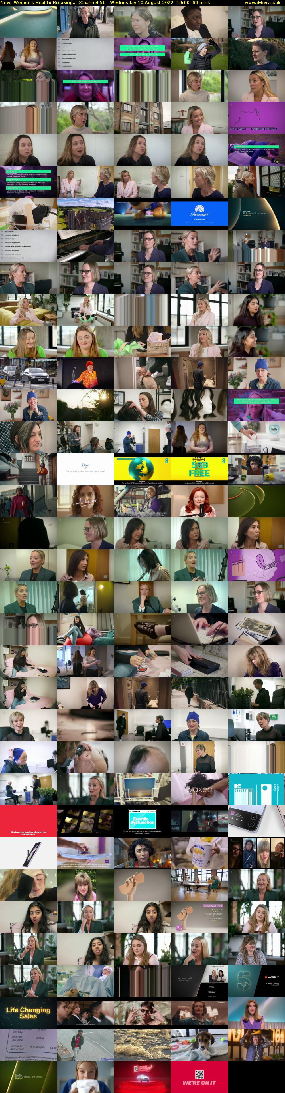Women's Health: Breaking... (Channel 5) Wednesday 10 August 2022 19:00 - 20:00