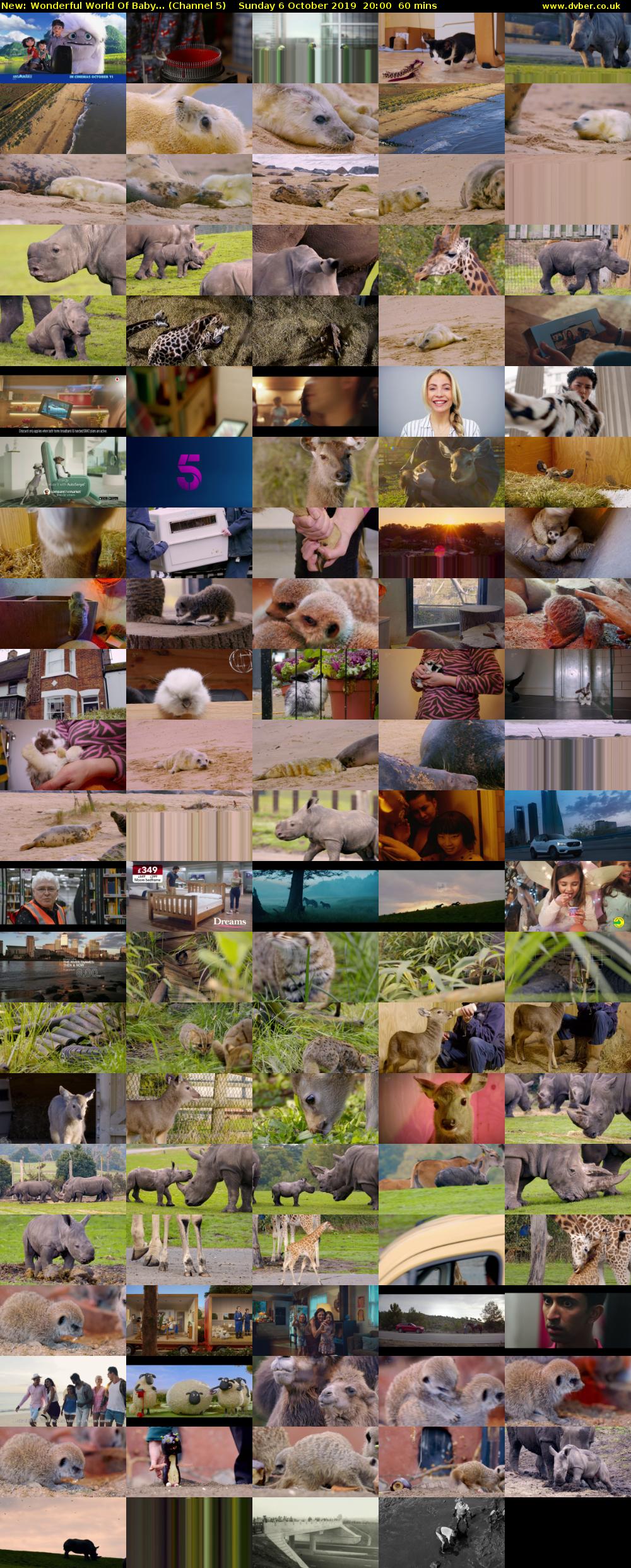 Wonderful World Of Baby... (Channel 5) Sunday 6 October 2019 20:00 - 21:00