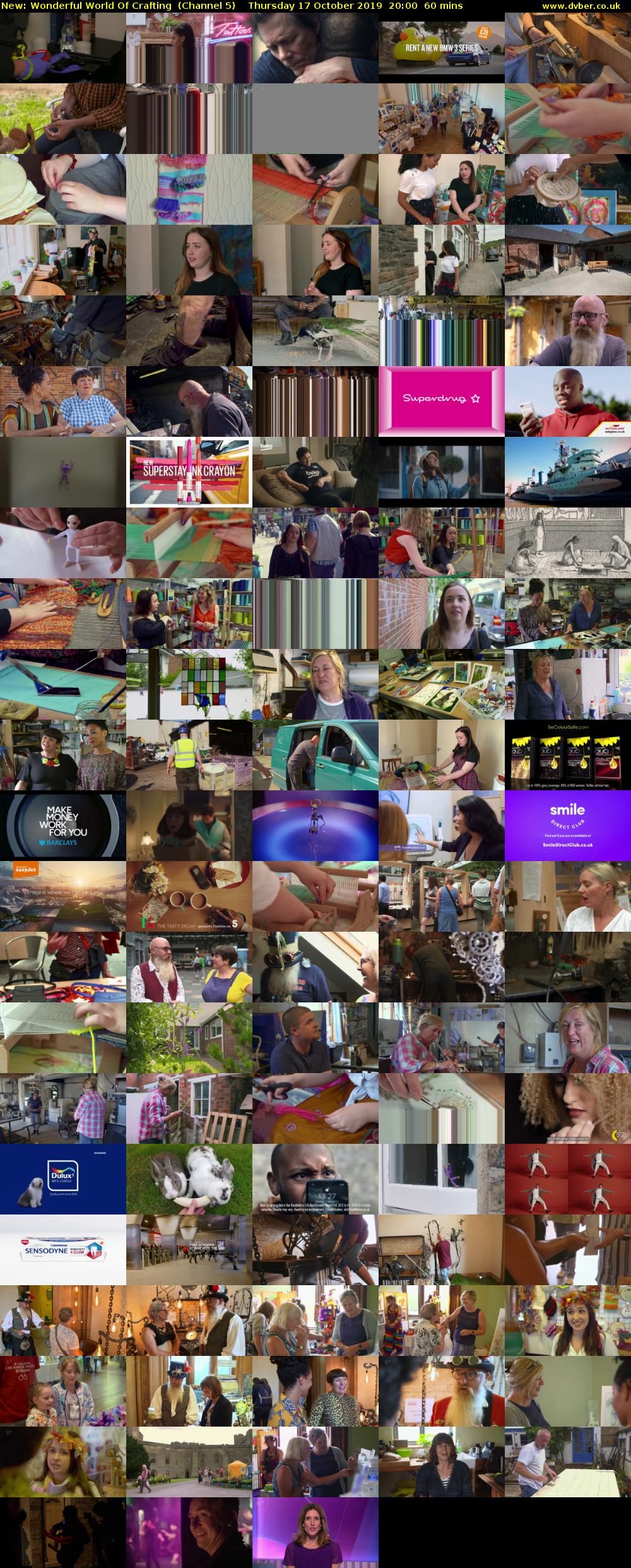 Wonderful World Of Crafting (Channel 5) Thursday 17 October 2019 20:00 - 21:00