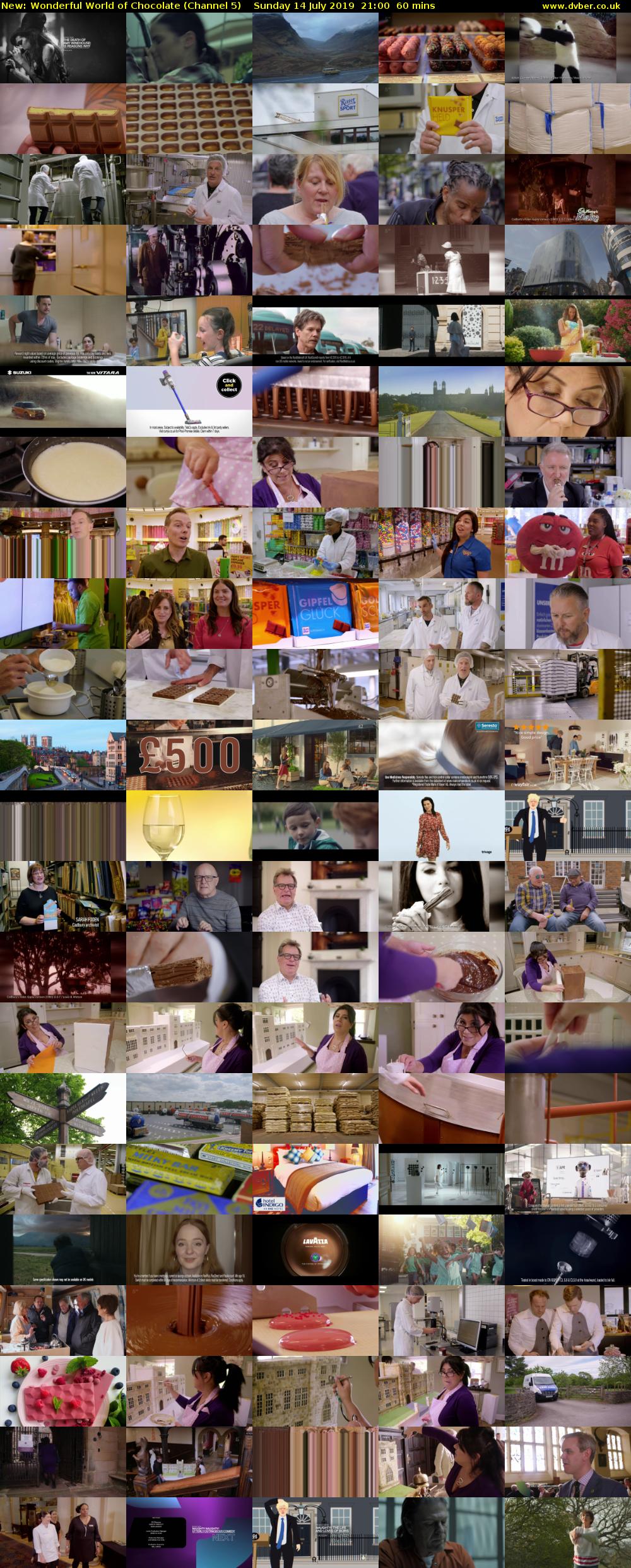 Wonderful World of Chocolate (Channel 5) Sunday 14 July 2019 21:00 - 22:00