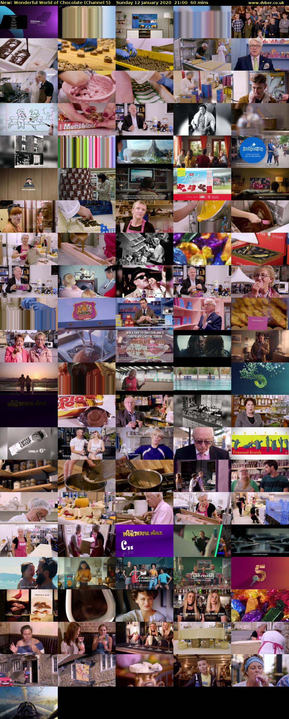Wonderful World of Chocolate (Channel 5) Sunday 12 January 2020 21:00 - 22:00