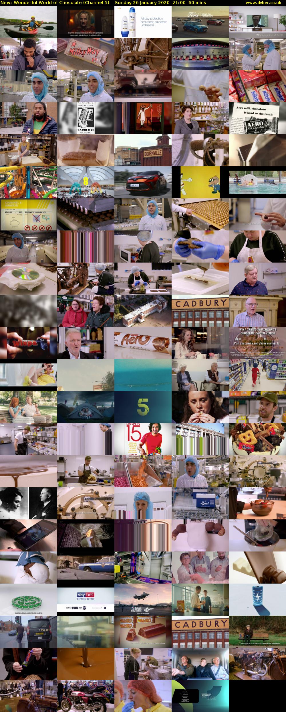 Wonderful World of Chocolate (Channel 5) Sunday 26 January 2020 21:00 - 22:00