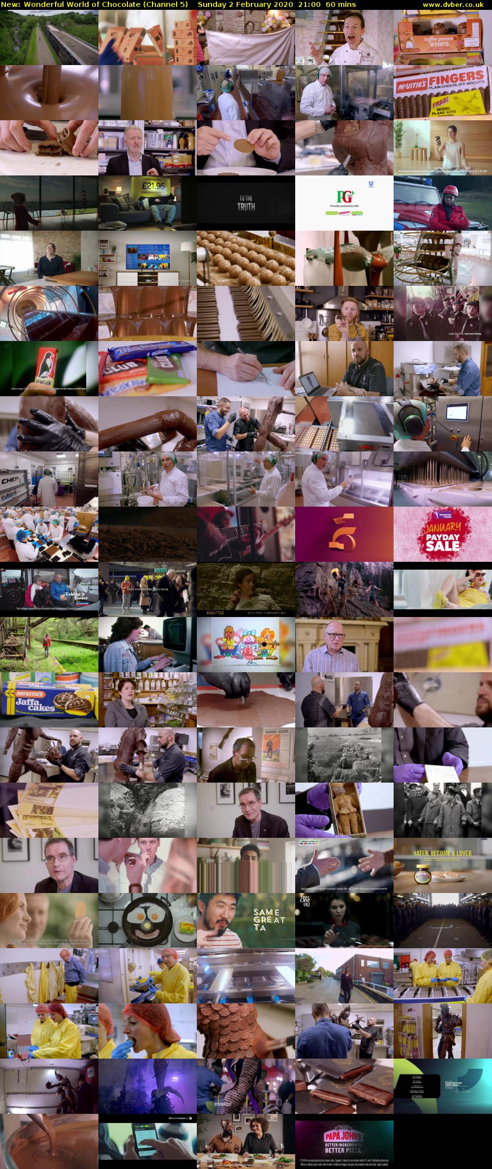 Wonderful World of Chocolate (Channel 5) Sunday 2 February 2020 21:00 - 22:00