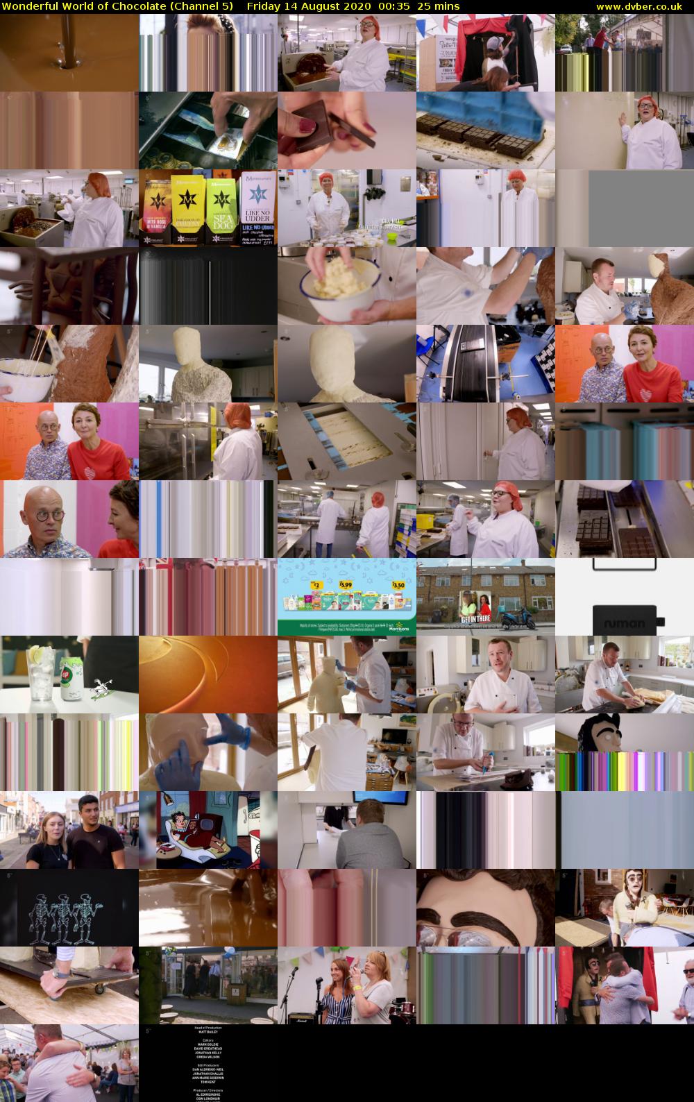 Wonderful World of Chocolate (Channel 5) Friday 14 August 2020 00:35 - 01:00