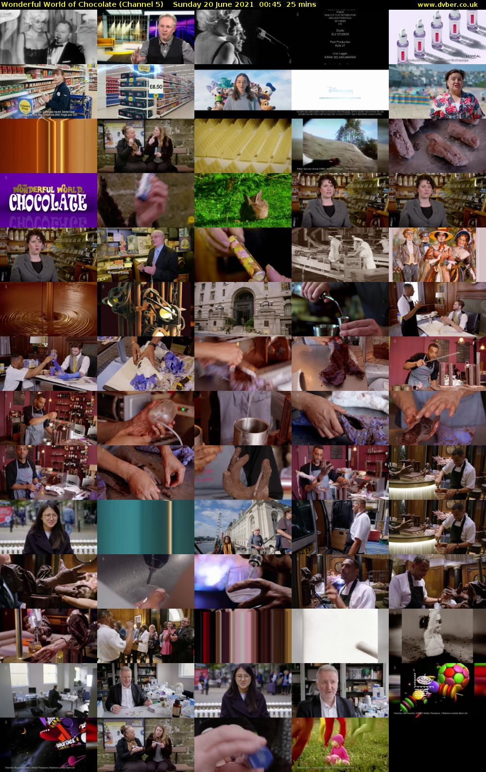 Wonderful World of Chocolate (Channel 5) Sunday 20 June 2021 00:45 - 01:10