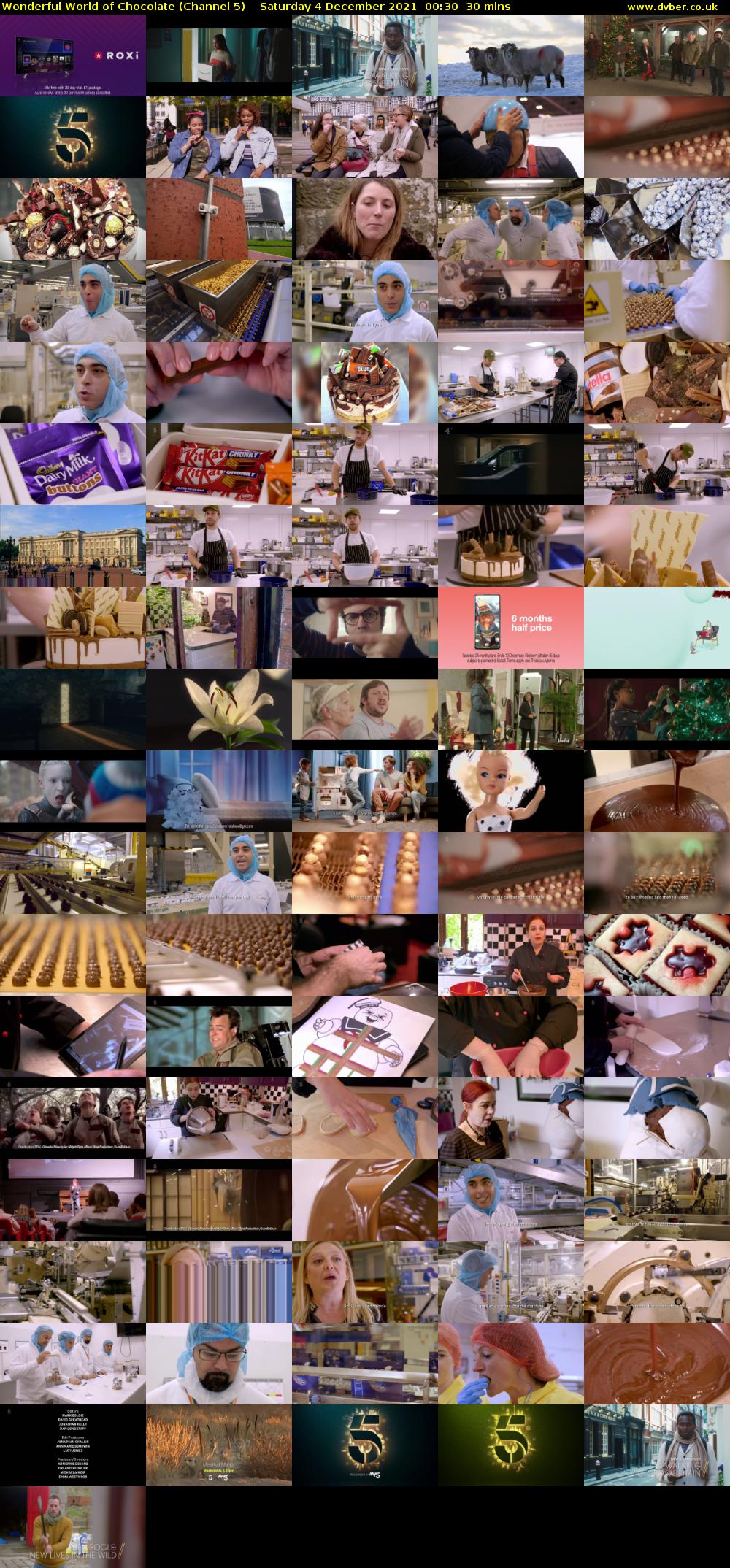 Wonderful World of Chocolate (Channel 5) Saturday 4 December 2021 00:30 - 01:00