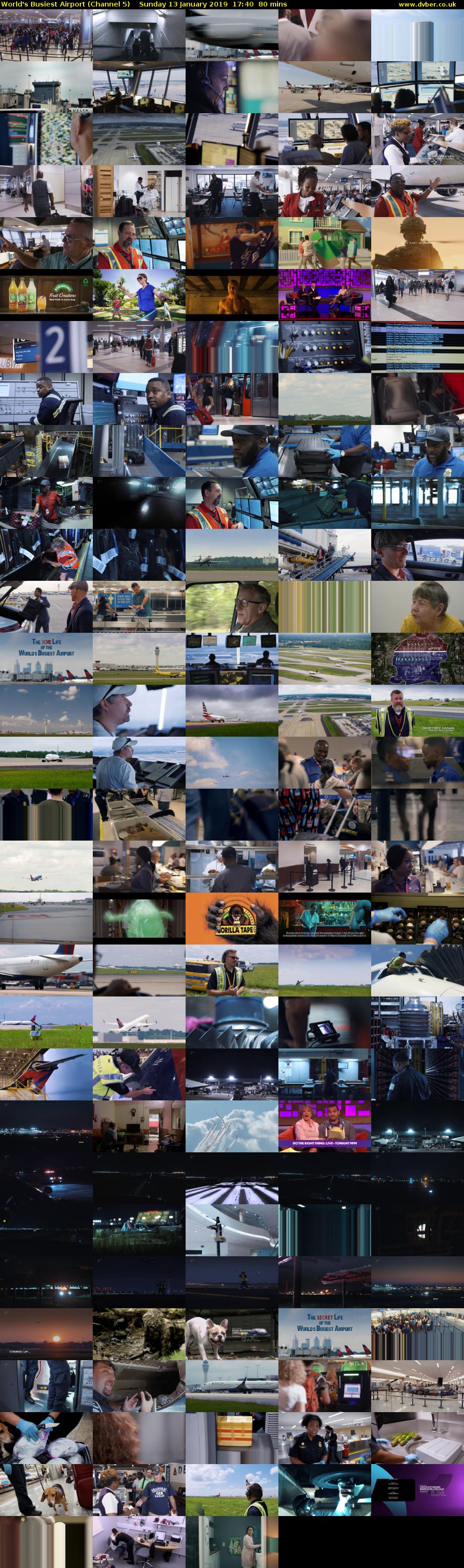 World's Busiest Airport (Channel 5) Sunday 13 January 2019 17:40 - 19:00