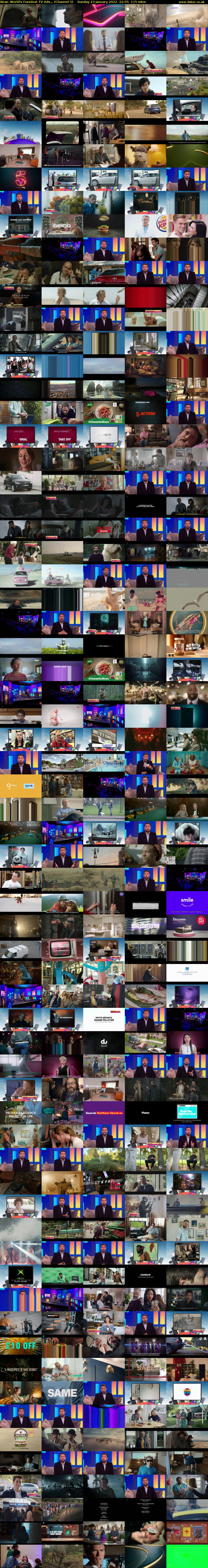 World's Funniest TV Ads... (Channel 5) Sunday 23 January 2022 22:55 - 00:50