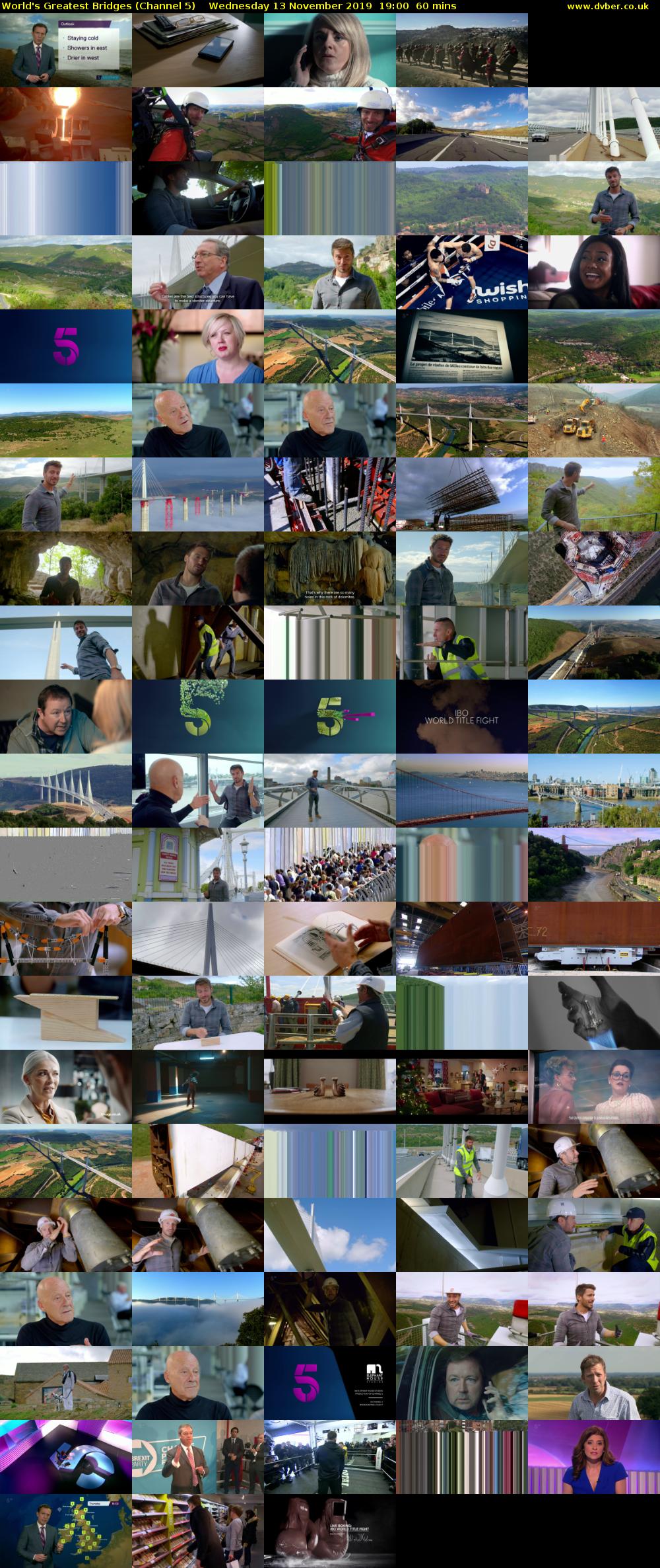 World's Greatest Bridges (Channel 5) Wednesday 13 November 2019 19:00 - 20:00