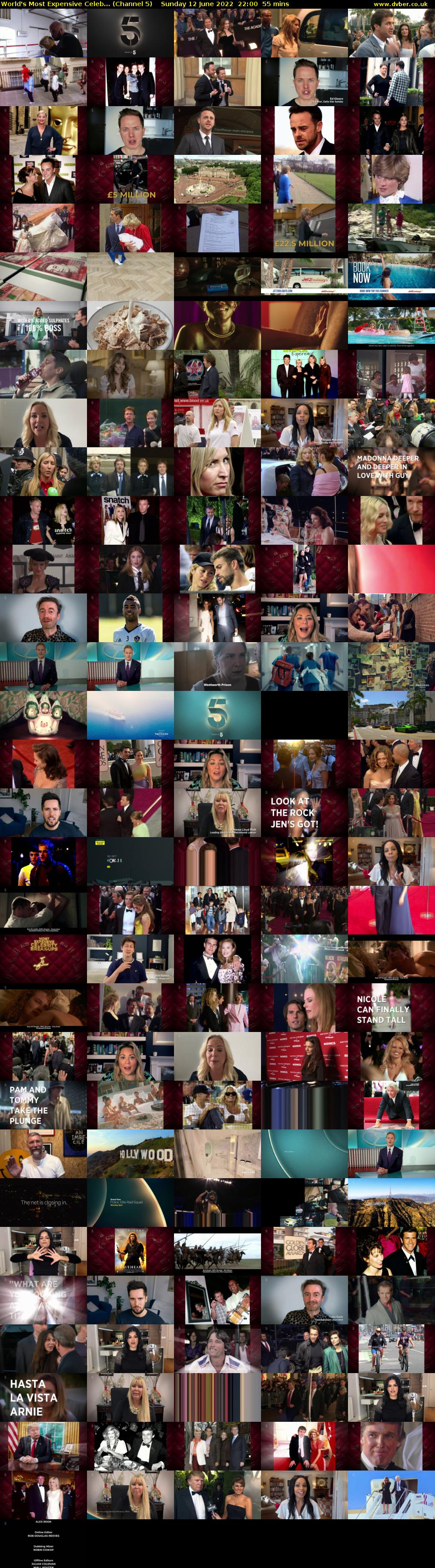 World's Most Expensive Celeb... (Channel 5) Sunday 12 June 2022 22:00 - 22:55
